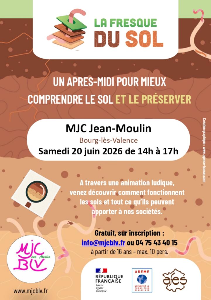Fresque du sol, une après-midi pour comprendre nos sols et les préserver. Samedi 20 juin de 14h à 17h, sur inscription