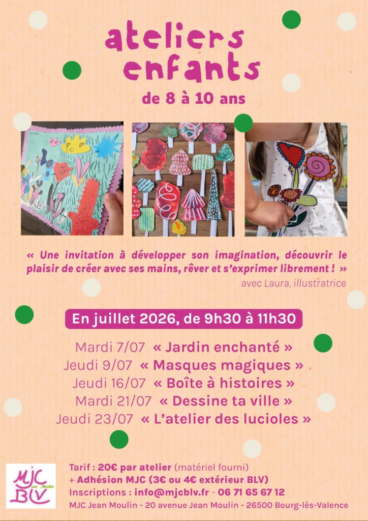 ateliers créatifs enfants 8-10 ans